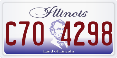 IL license plate C704298