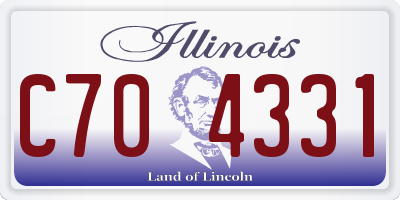 IL license plate C704331