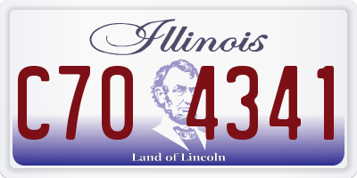 IL license plate C704341