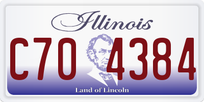 IL license plate C704384