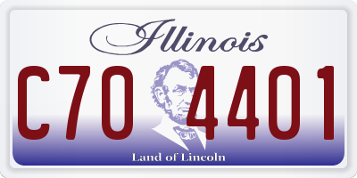 IL license plate C704401