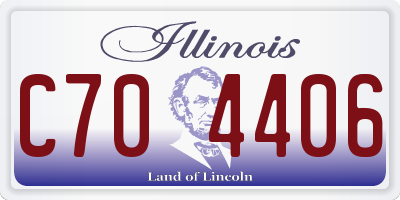 IL license plate C704406
