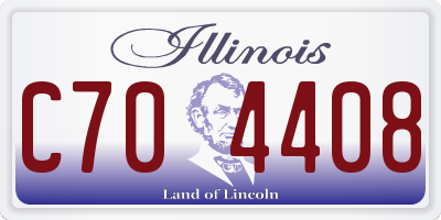 IL license plate C704408