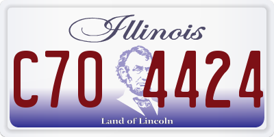 IL license plate C704424