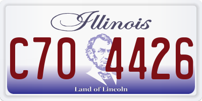 IL license plate C704426