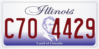 IL license plate C704429