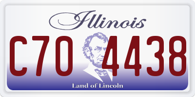 IL license plate C704438