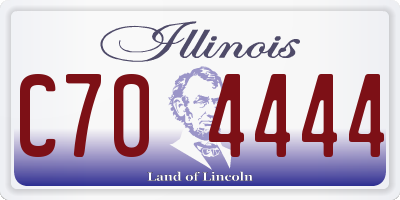 IL license plate C704444