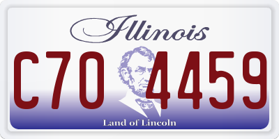 IL license plate C704459