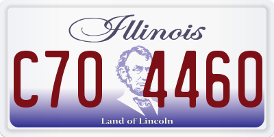 IL license plate C704460