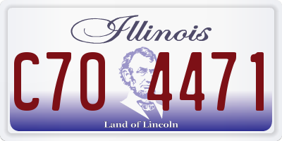 IL license plate C704471