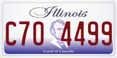 IL license plate C704499