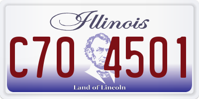 IL license plate C704501