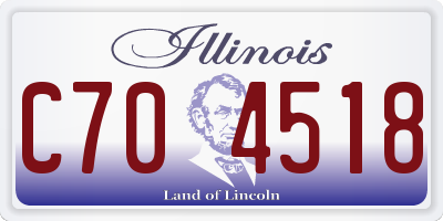 IL license plate C704518