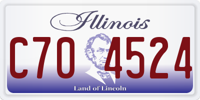 IL license plate C704524