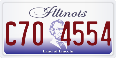 IL license plate C704554