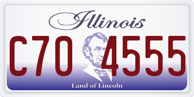 IL license plate C704555