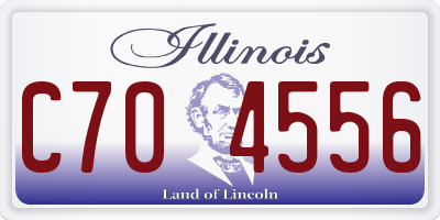 IL license plate C704556