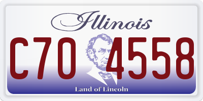 IL license plate C704558