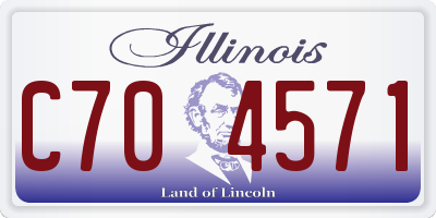 IL license plate C704571