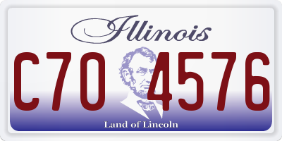 IL license plate C704576