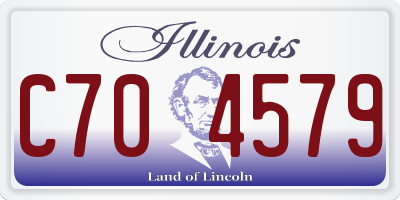 IL license plate C704579