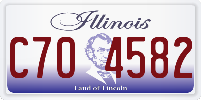 IL license plate C704582