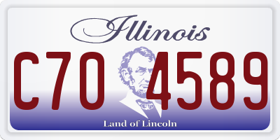 IL license plate C704589