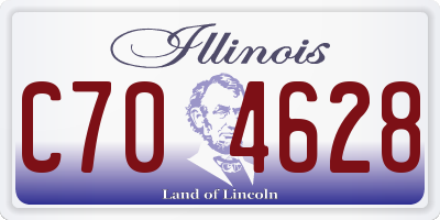 IL license plate C704628
