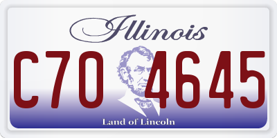 IL license plate C704645