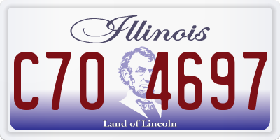 IL license plate C704697