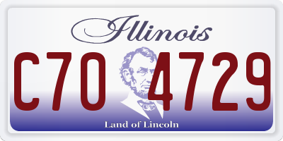 IL license plate C704729