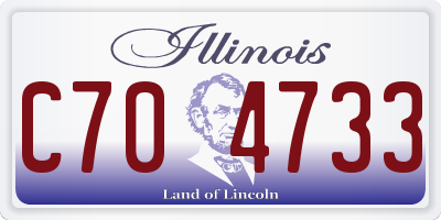 IL license plate C704733
