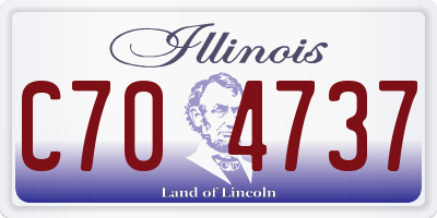IL license plate C704737
