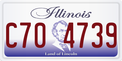 IL license plate C704739