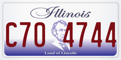 IL license plate C704744