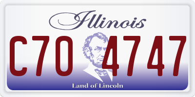 IL license plate C704747