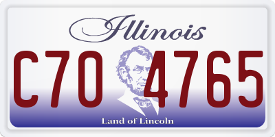 IL license plate C704765