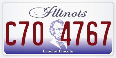 IL license plate C704767