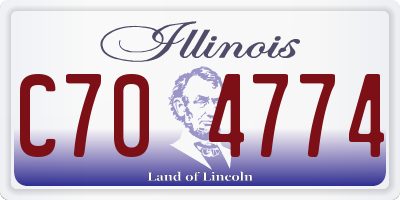 IL license plate C704774