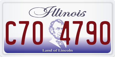 IL license plate C704790