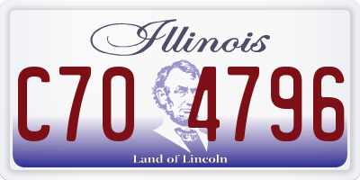 IL license plate C704796