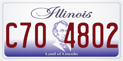 IL license plate C704802