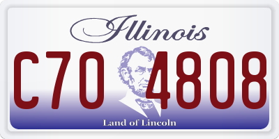 IL license plate C704808