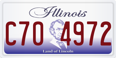 IL license plate C704972