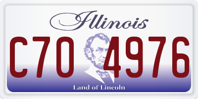 IL license plate C704976