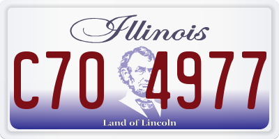 IL license plate C704977