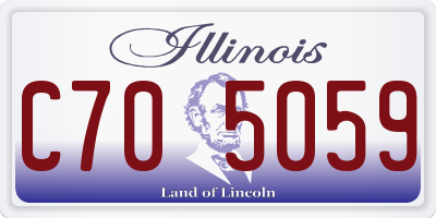 IL license plate C705059