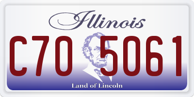 IL license plate C705061