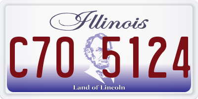 IL license plate C705124